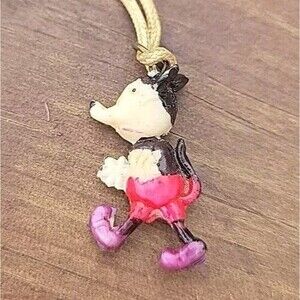Vintage Celluloid Mickey Mouse Necklace Pendant 1920's Antique Disney Jewelry